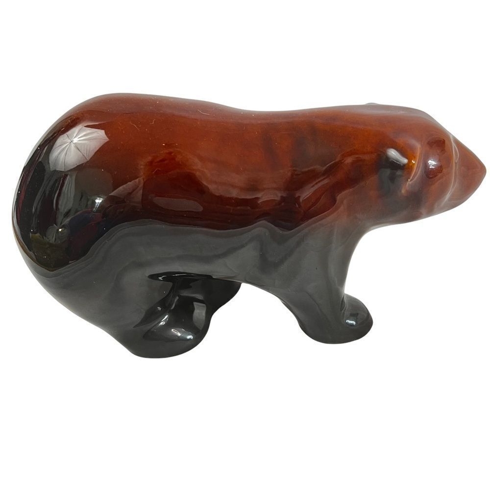 VINTAGE BIG BROWN PORCELAIN CERAMIC BEAR